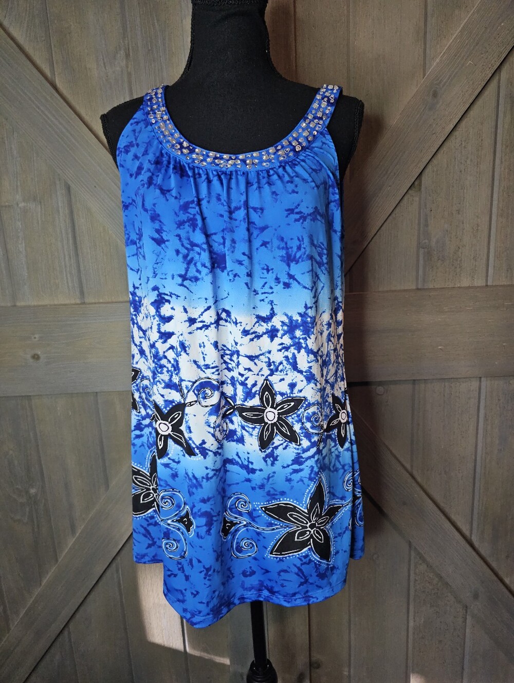 Nwt Vintage Fashion Bug Tie Dye Floral Tank Top Women's sz Small